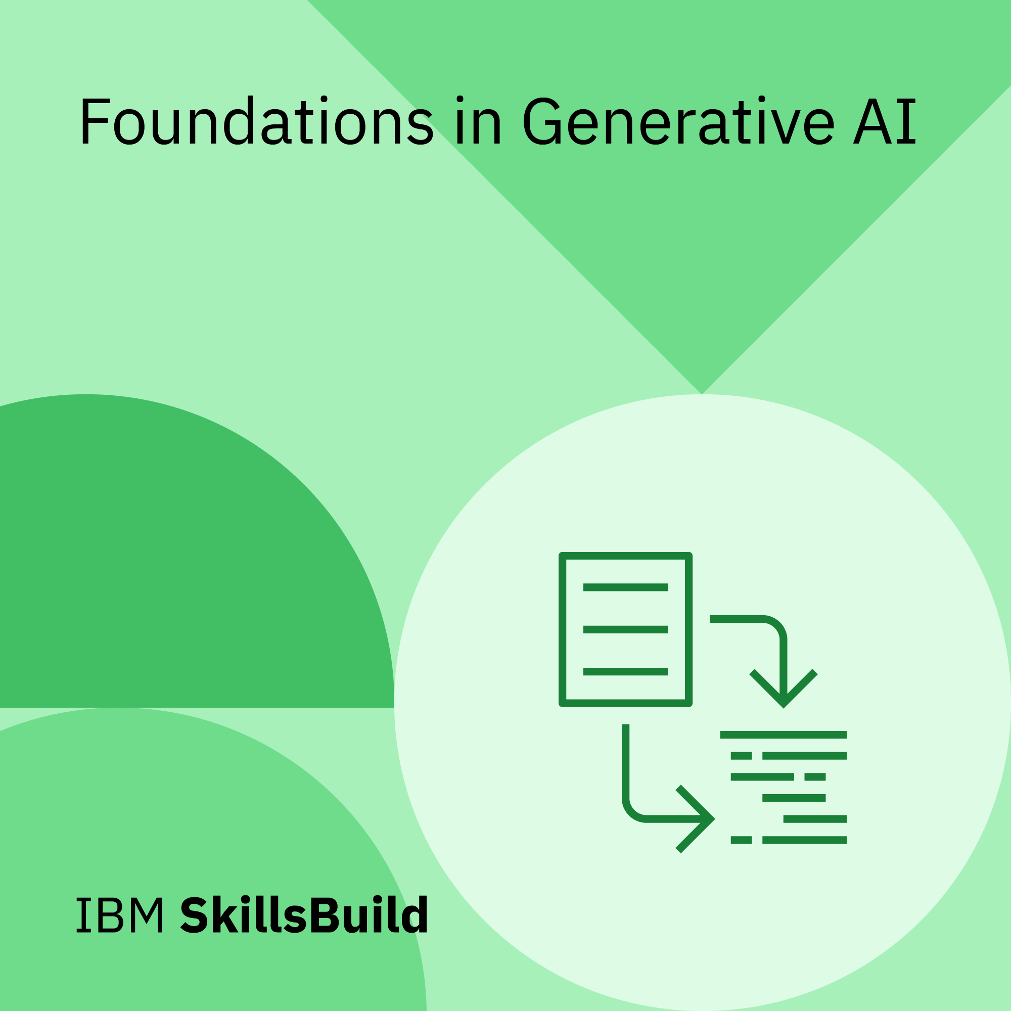 Insignia de IBM SkillsBuild para Foundations in Generative AI